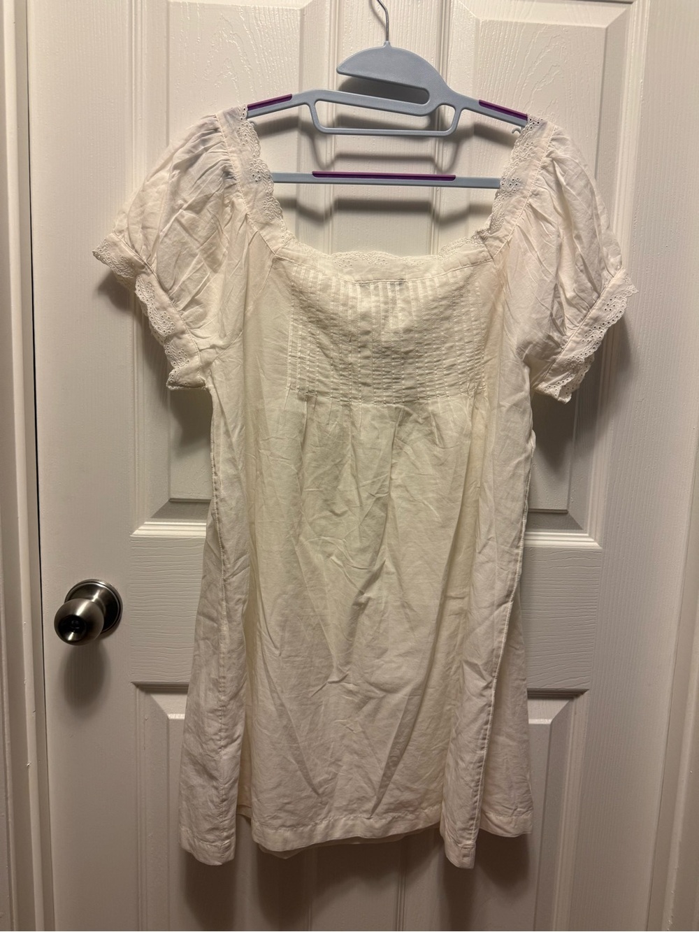 NWT J. Crew White Short Sleeve Mini Dress Cover-Up - Picture 8 of 9